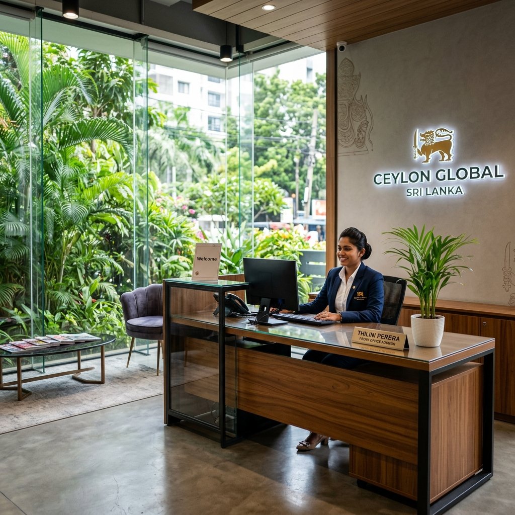 Stylish modern corporate office in Sri Lanka with local advisor