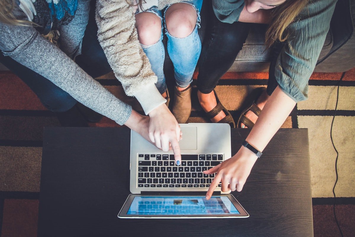 Colleagues working through a shared screen